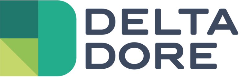 Logo Delta Dore – rideau métallique domotique Paris